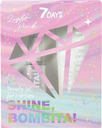7 Days Shine, Bombita Light Pink Shimmering Body Milk 03 Holographic 150ml & Body Shimmering Mist 04 Light Pink 135ml