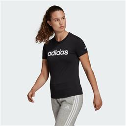 Adidas Essentials Linear Γυναικείο Αθλητικό T-shirt Μαύρο από το Z-mall