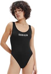 Calvin Klein Ολόσωμο Μαγιό με Ανοιχτή Πλάτη Μαύρο
