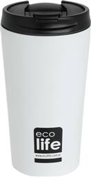 Ecolife Coffee Cup Ποτήρι Θερμός σε Λευκό χρώμα 0.37lt