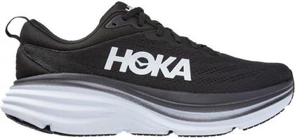 Hoka Bondi 8 Ανδρικά Αθλητικά Παπούτσια Running Μαύρα