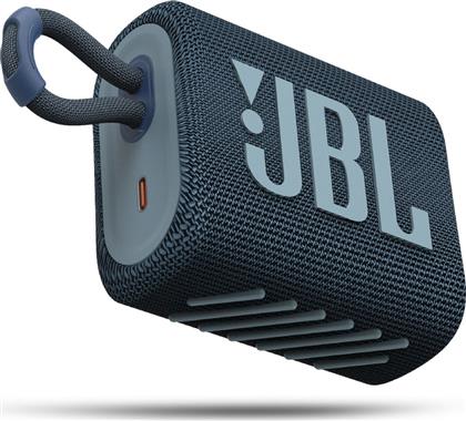 JBL Go 3 Αδιάβροχο Ηχείο Bluetooth 4.2W με Διάρκεια Μπαταρίας έως 5 ώρες Μπλε