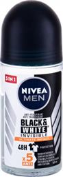 Nivea Men Black & White Invisible Ultimate Impact Anti-perspirant Αποσμητικό 48h σε Roll-On 50ml