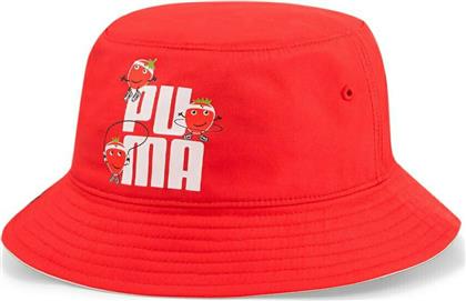Puma Παιδικό Καπέλο Bucket Υφασμάτινο Κόκκινο από το Favela