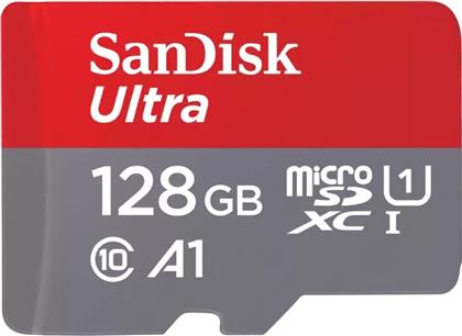 Sandisk Ultra microSDXC 128GB Class 10 U1 A1 UHS-I με αντάπτορα 140MB/s