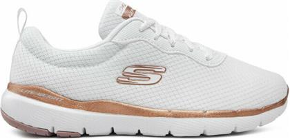 Skechers Mesh Lace Up Γυναικεία Αθλητικά Παπούτσια Running Λευκά από το Z-mall