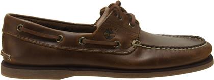 Timberland Classic 2-Eye Boat Δερμάτινα Ανδρικά Boat Shoes σε Καφέ Χρώμα