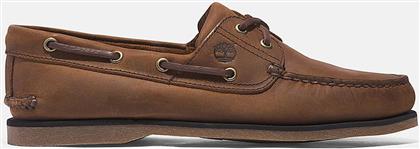 Timberland Δερμάτινα Ανδρικά Boat Shoes σε Καφέ Χρώμα