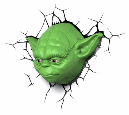 3DLightFX Παιδικό Φωτιστικό Τοίχου Led Πλαστικό Star Wars Yoda 3d 97570 από το Uniqueshop