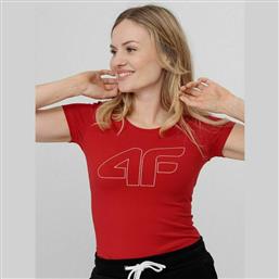 4F Γυναικείο Αθλητικό T-shirt Κόκκινο