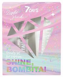 7DAYS Shine, Bombita Light Pink Shimmering Body Milk 03 Holographic 150ml & Body Shimmering Mist 04 Light Pink 135ml