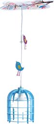 Aca Κλουβάκι Πουλιού Μονόφωτο Παιδικό Φωτιστικό Κρεμαστό από Πλαστικό 60W με Υποδοχή E27 Γαλάζιο 20x20cm