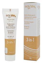 Activ’m Scar Gel 3 In 1 Silicone Gel Scar Treatment Spf25 Αγωγή Gel Πρόληψη & Αντιμετώπιση Του Σχηματισμού Υπερτροφικών Ουλών & Χηλοειδών Δείκτη Αντηλιακής Προστασίας 10g από το Pharm24