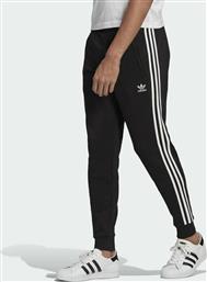 Adidas Adicolor Classics 3-Stripes Παντελόνι Φόρμας με Λάστιχο Fleece Μαύρο από το Sneaker10