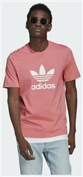 Adidas Adicolor Classics Trefoil Ανδρικό T-shirt Hazy Rose / White με Λογότυπο