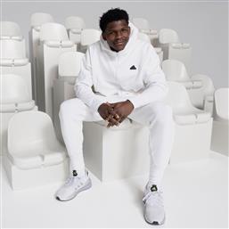 Adidas Ανδρική Φούτερ Ζακέτα με Κουκούλα Λευκή από το Modivo