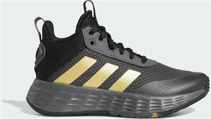Adidas Αθλητικά Παιδικά Παπούτσια Μπάσκετ OwnTheGame 2.0 K Grey Five / Matte Gold / Core Black από το Cosmos Sport