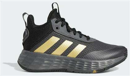 Adidas Αθλητικά Παιδικά Παπούτσια Μπάσκετ OwnTheGame 2.0 K με Κορδόνια Grey Five / Matte Gold / Core Black