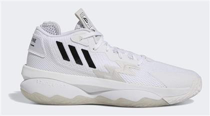 Adidas Dame 8 Ψηλά Μπασκετικά Παπούτσια Cloud White / Core Black / Grey One από το Cosmossport