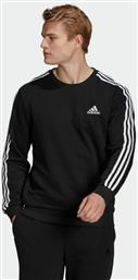 Adidas Essentials 3-Stripes Ανδρικό Φούτερ με Τσέπες Μαύρο