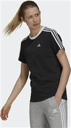 Adidas Essentials 3-Stripes Αθλητικό Γυναικείο T-shirt Μαύρο από το Zakcret Sports