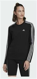 Adidas Essentials 3 Stripes Χειμερινή Γυναικεία Μπλούζα Μακρυμάνικη Μαύρη από το Spartoo