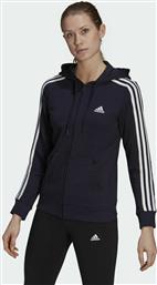 Adidas Essentials 3-Stripes Γυναικεία Φούτερ Ζακέτα με Κουκούλα Legend Ink από το MybrandShoes