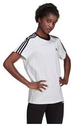 Adidas Essentials 3 Stripes Γυναικείο Αθλητικό T-shirt Λευκό
