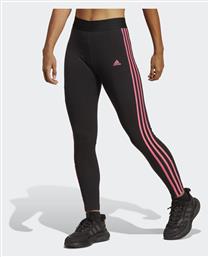 Adidas Essentials 3-Stripes Training Γυναικείο Μακρύ Κολάν Black / Pulse Magenta από το MybrandShoes