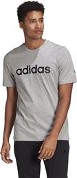 Adidas Essentials Ανδρικό T-shirt Γκρι με Λογότυπο