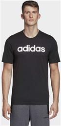 Adidas Essentials Linear Αθλητικό Ανδρικό T-shirt Μαύρο με Λογότυπο