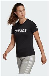 Adidas Essentials Linear Γυναικείο Αθλητικό T-shirt Μαύρο