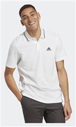 Adidas Essentials Piqué Ανδρικό T-shirt Polo Λευκό από το Modivo