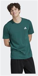 Adidas Essentials Single Ανδρικό T-shirt Κοντομάνικο Πράσινο από το Spartoo
