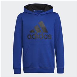 Adidas Fleece Παιδικό Φούτερ με Κουκούλα και Τσέπες Μπλε από το Cosmos Sport