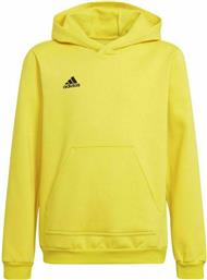 Adidas Fleece Παιδικό Φούτερ με Κουκούλα και Τσέπες Κίτρινο