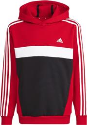 Adidas Fleece Παιδικό Φούτερ με Κουκούλα και Τσέπες Κόκκινο από το Outletcenter