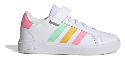 adidas Grand Court Παιδικά Sneakers Cloud White / Pulse Mint / Beam Pink