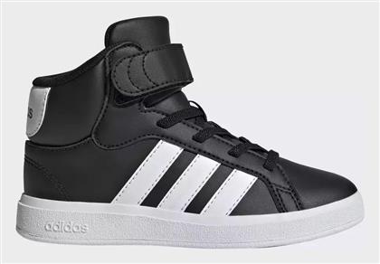 adidas Grand Court Παιδικά Sneakers High Μαύρα