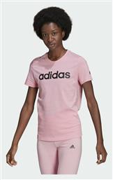 Adidas Loungewear Essentials Slim Logo Γυναικείο T-shirt Light Pink με Στάμπα