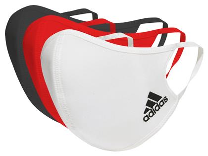 Adidas Μάσκα Προστασίας Υφασμάτινη M/L Black / White / Power Red HB7852 3τμχ