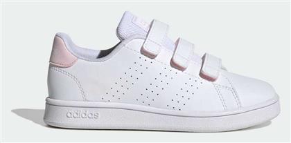 Adidas Παιδικά Sneakers Advantage Court Lifestyle Hook--loop με Σκρατς Λευκά από το Dpam