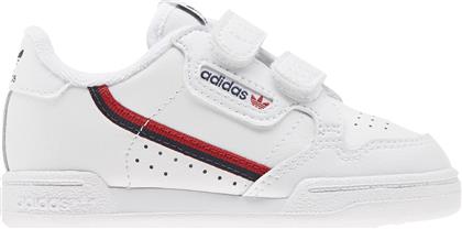 Adidas Παιδικά Sneakers Continental 80 με Σκρατς Cloud White / Scarlet