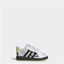 Adidas Παιδικά Sneakers Grand Court 2.0 με Σκρατς Cloud White / Core Black / Pulse Lime