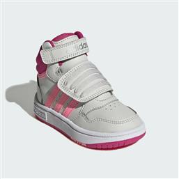 Adidas Παιδικά Sneakers High Hoops Mid 3.0 με Σκρατς Grey One / Team Real Magenta / Beam Pink από το Plus4u
