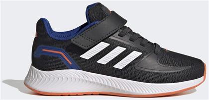 Adidas Παιδικά Sneakers Run Falcon 2.0 Carbon / Cloud White / Impact Orange