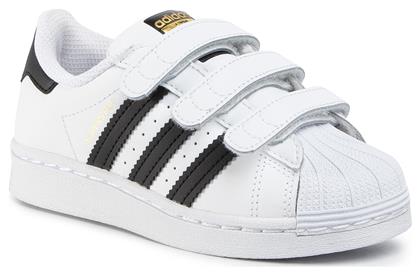 Adidas Παιδικά Sneakers Superstar Cf με Σκρατς Cloud White / Core Black από το Outletcenter
