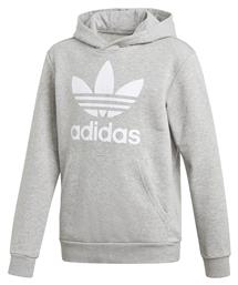 Adidas Παιδικό Φούτερ με Κουκούλα και Τσέπες Γκρι Trefoil από το Siontis Athletics