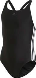 Adidas Παιδικό Μαγιό Ολόσωμο 3-Stripes Κολύμβησης Μαύρο από το Spartoo