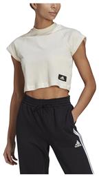 Adidas Recco Κοντομάνικο Αθλητικό Crop Top Λευκό